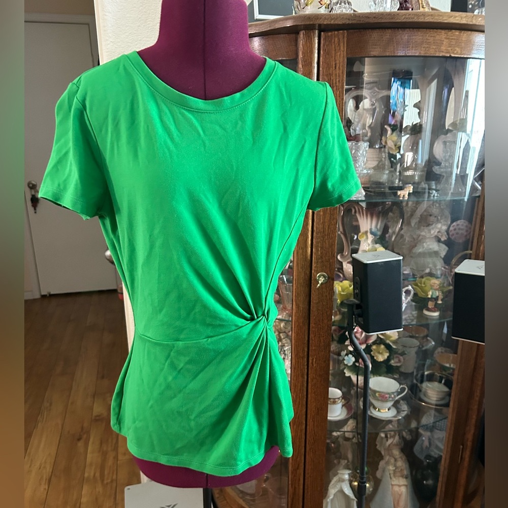 International Concepts Short Sleeve Green Top.